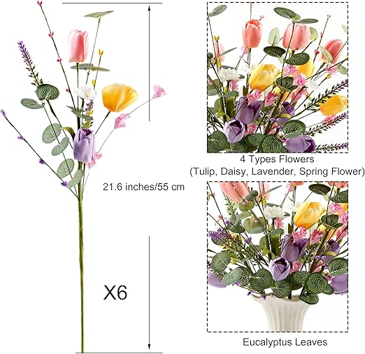 🌸 Charming Wildflower Faux Flower Bouquet 🌼 | Elegant Home & Wedding Table Centerpiece ✨ | Perfect for Decor Lovers